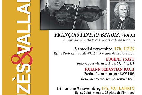 Concert - Ysaÿe et Bach pour violon seul